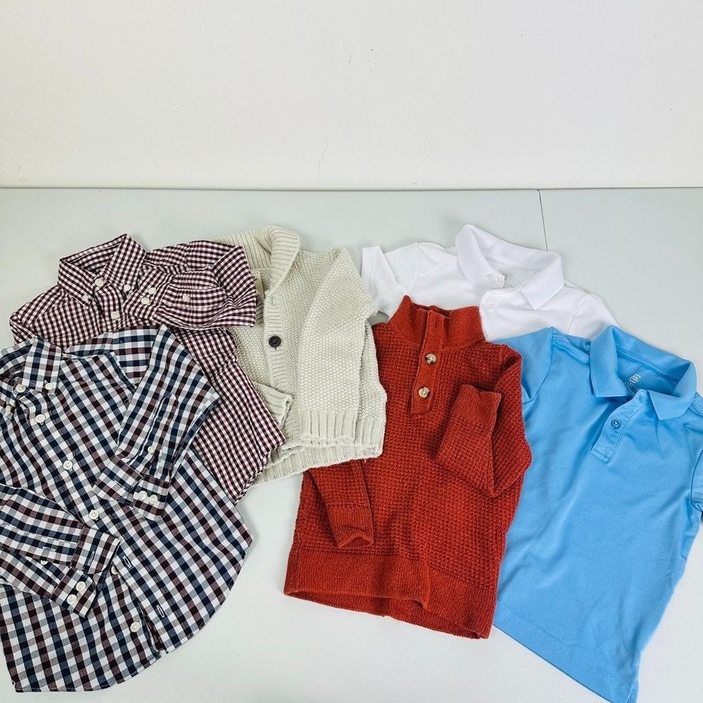 Class Club Baby Bgosh Boys 6 pc Bundle 2/3 Lot Winter Dress Up Paid Sweater Polo